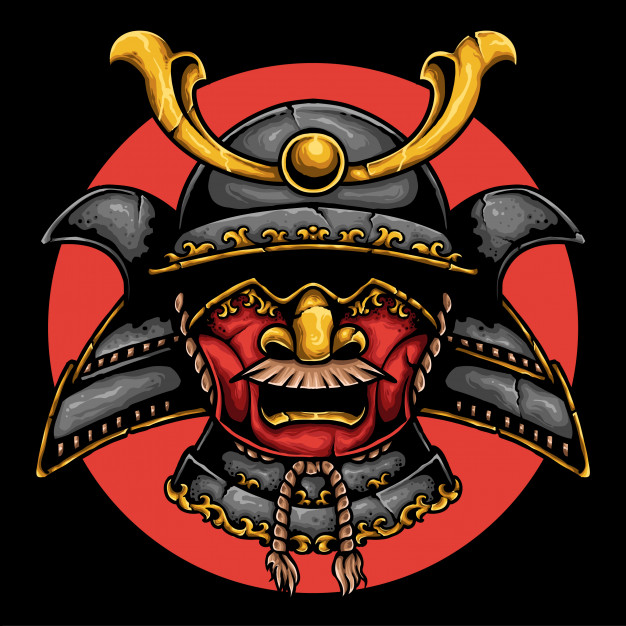 626x626 Japanese Ronin Samurai Mask Vector Premium Download