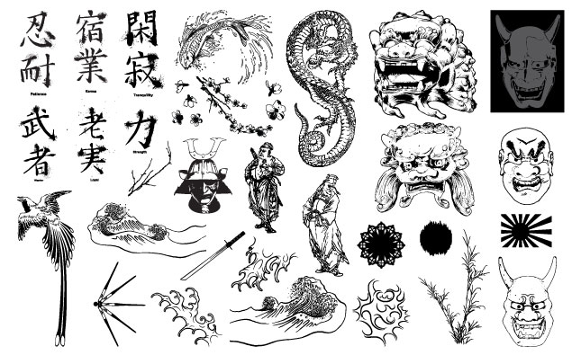 645x395 Asian Art Vector Pack For Adobe Illustrator