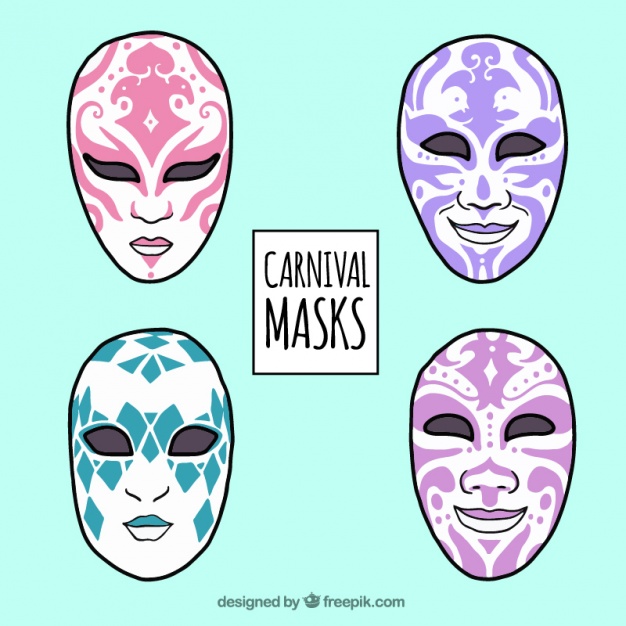 626x626 Drawn Masks Vector