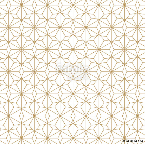 500x498 Japanese Pattern Vector. Gold Geometric Background And Texture