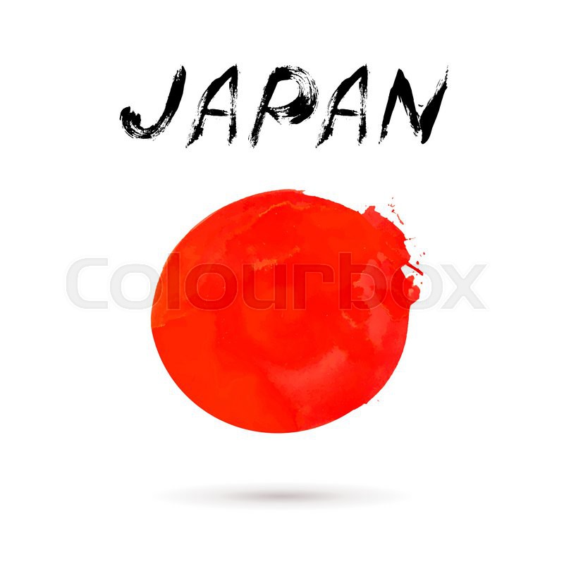 800x800 Vector Illustration With Word Japan And Main Japanese Symbol Of