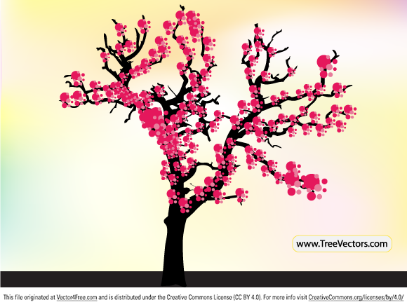 580x438 Free Cherry Blossom Tree Vector