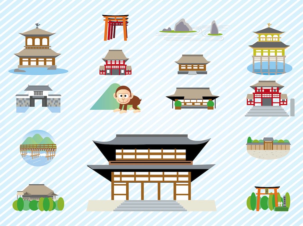1024x765 Japanese Architecture Vector Art Amp Graphics