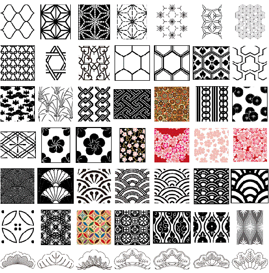 540x548 Vector Japanese Patterns