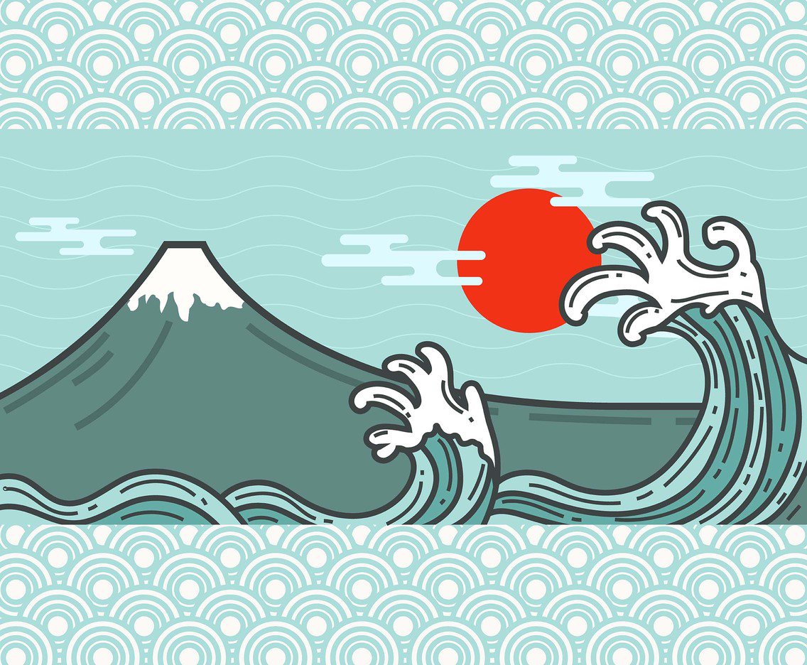 1136x936 Japanese Wave Vector Art Amp Graphics