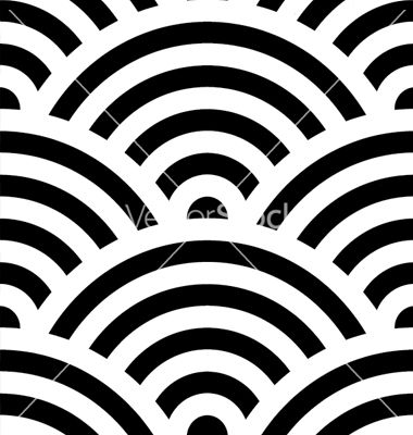 380x400 Japanese Wave Pattern Vector Art