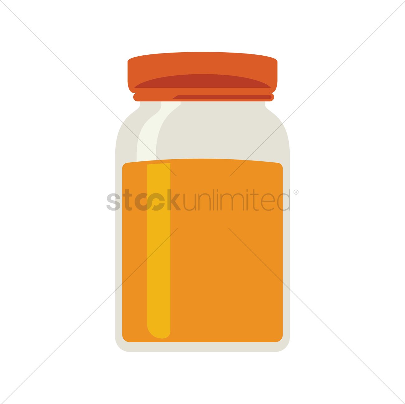 1300x1299 Honey In Glass Jar Vector Image