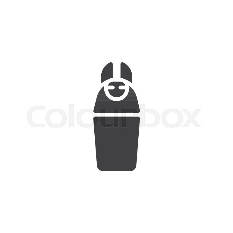 800x800 Canopic Jar Vector Icon. Filled Flat Sign For Mobile Concept And