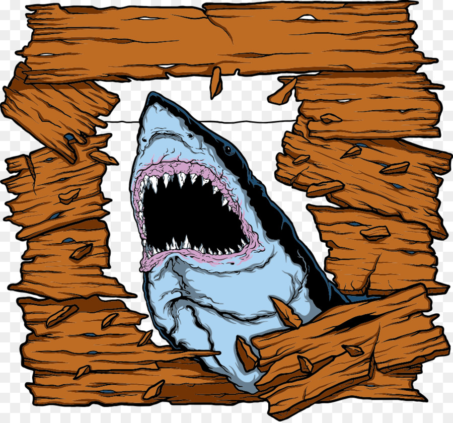 900x840 Shark Jaws Shark Attack Illustration