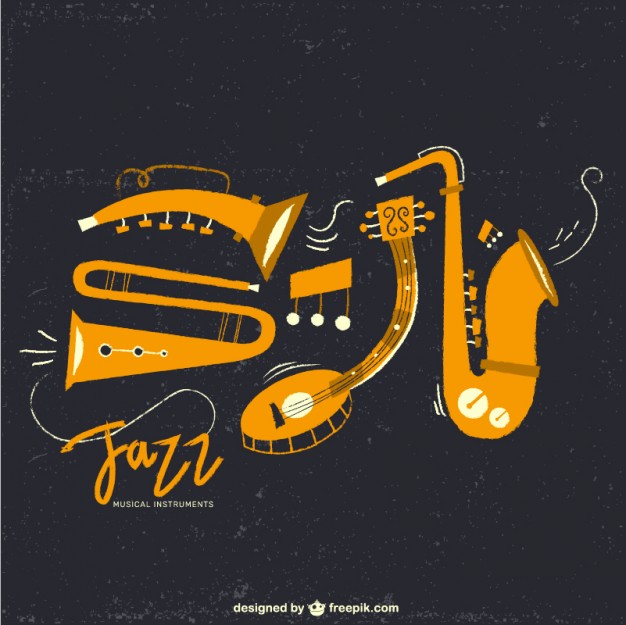 626x625 Jazz Music Instruments Vector Free Download