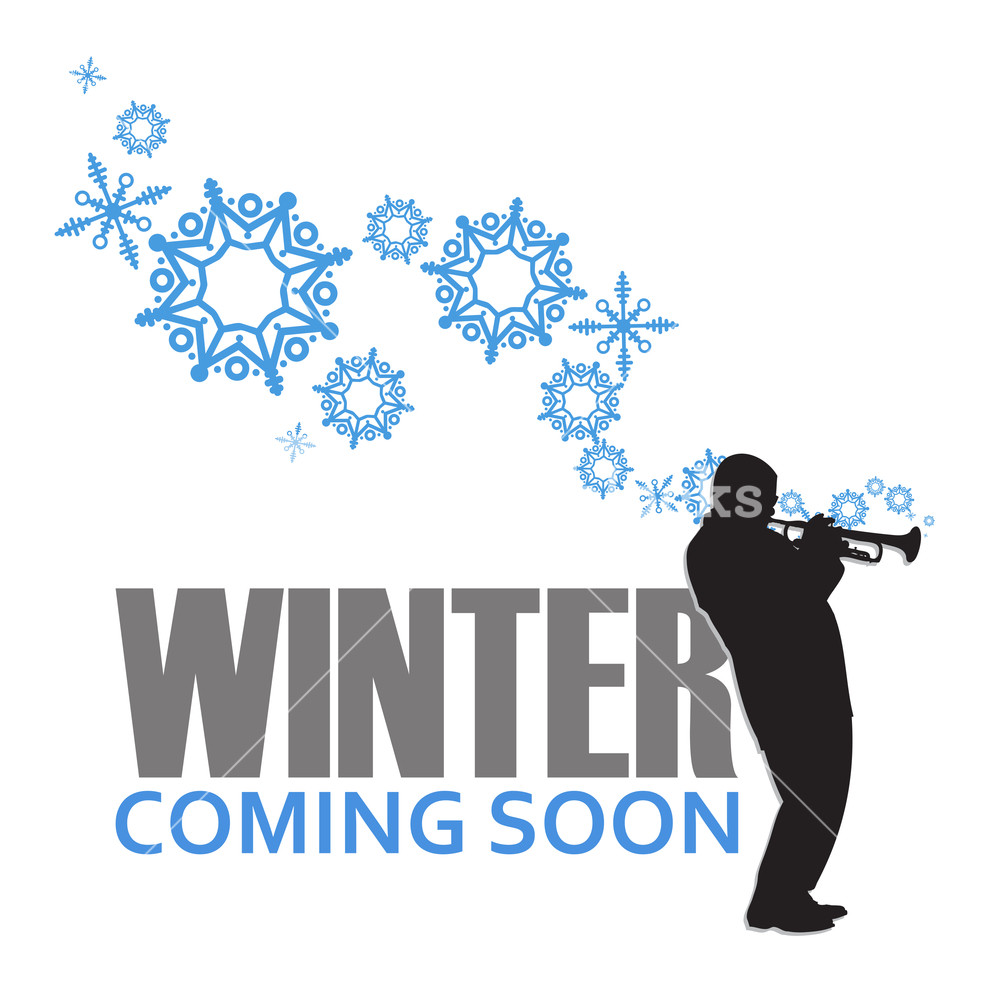 1000x1000 Abstract Vector Illustration Of Jazz Maker And Snowflakes. Royalty