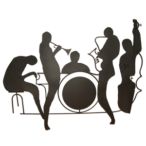 300x300 Silhouette Jazz Band Wall Sculpture Id Free Images