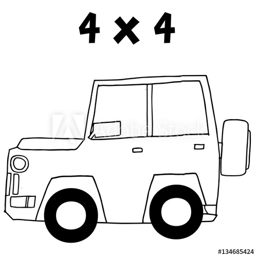 500x500 Jeep Of Vector Art Illustration