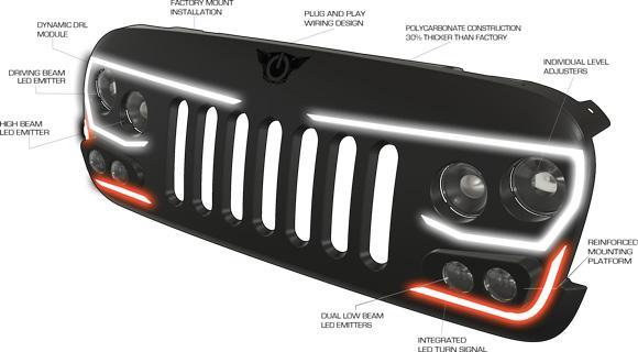 580x320 Oracle Lighting Series 2007 2017 Full Led Grill Jeep