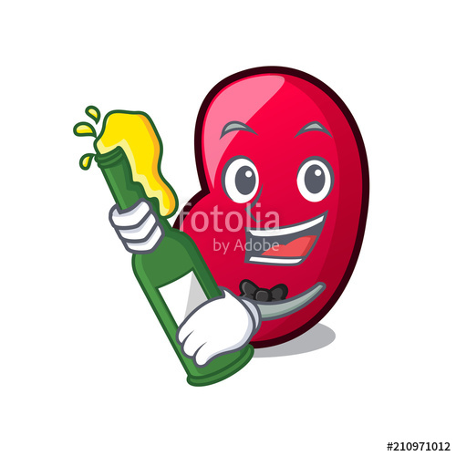 500x500 With Beer Jelly Bean Mascot Cartoon Stock Image And Royalty Free
