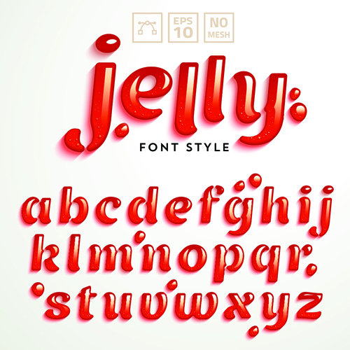 500x500 Red Jelly Alphabets Vectors Free Vector In Encapsulated Postscript