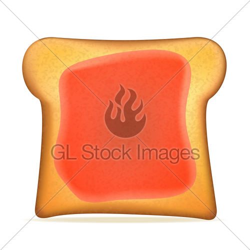 500x500 Toast With Jelly Vector Illustration Gl Stock Images