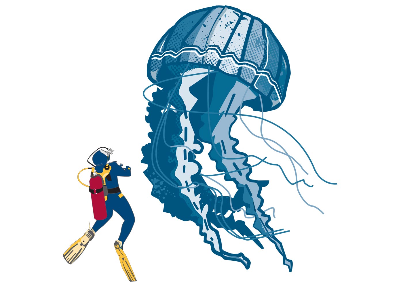 1400x980 Jellyfish Free Vector Art