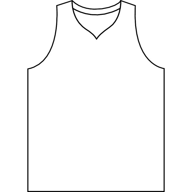 660x660 Basketball Jersey Vector Outline