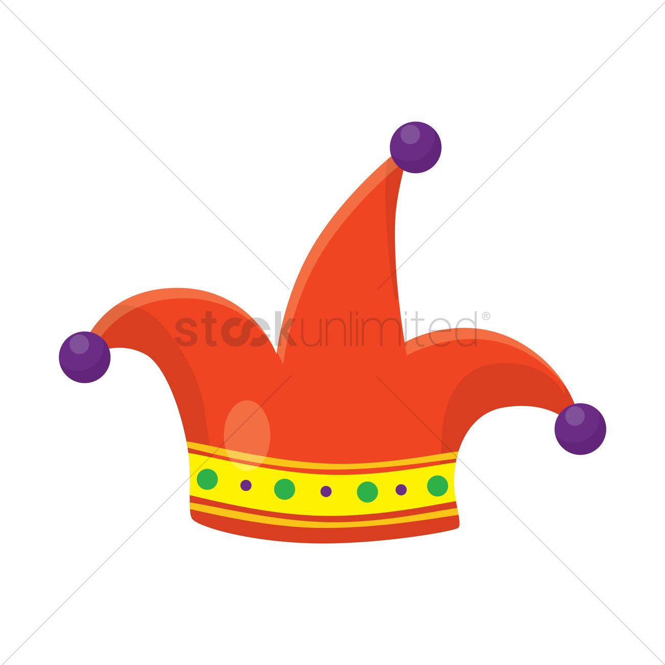 1300x1300 Free Jester Hat Vector Image