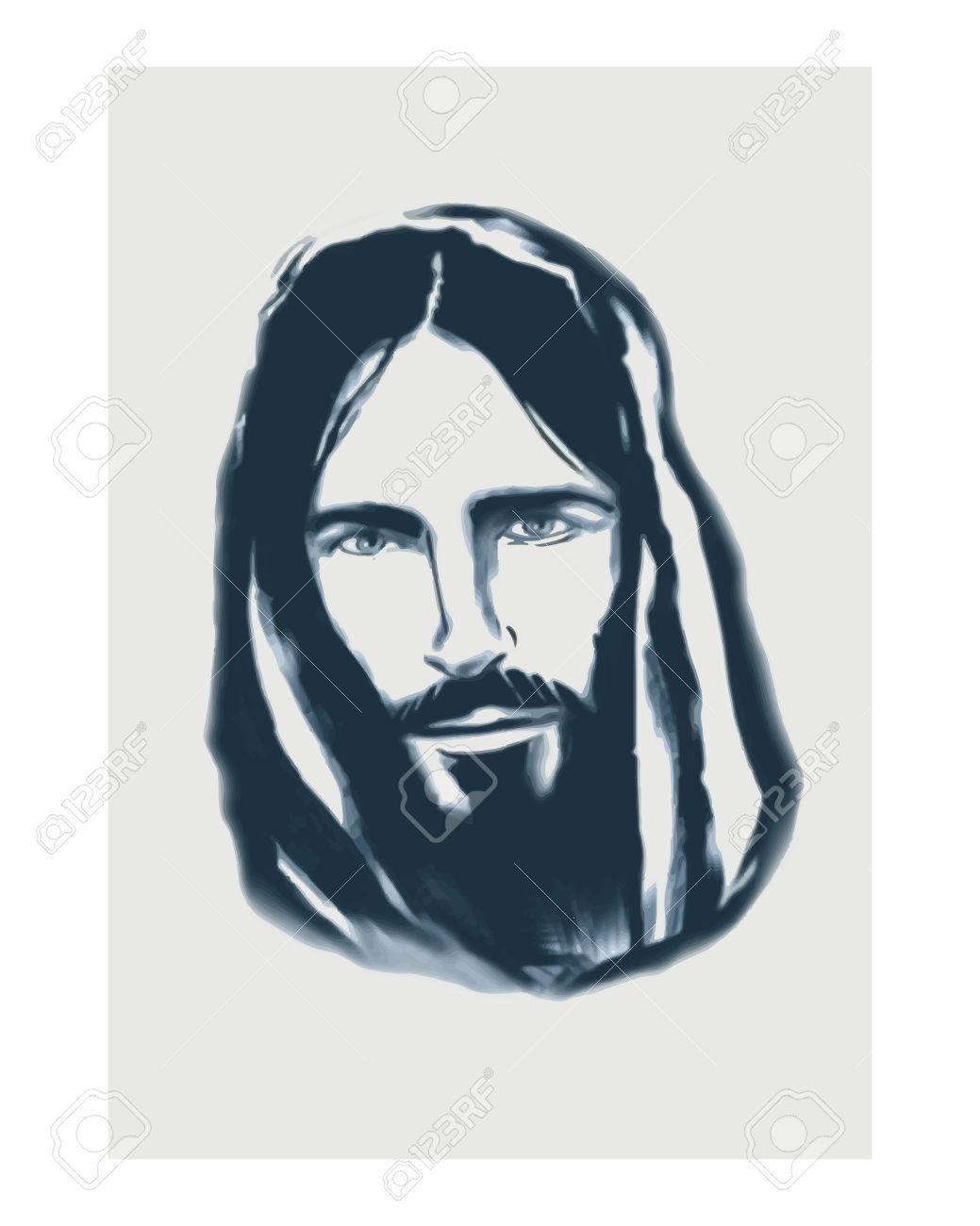1039x1300 Hand Drawn Vector Illustration Or Drawing Of A Jesus Face