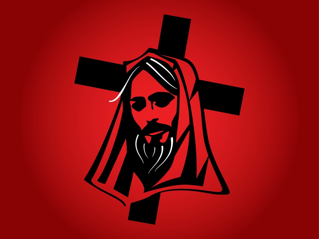 1024x768 Jesus Christ And The Cross Free Vector Free Vectors Ui Download
