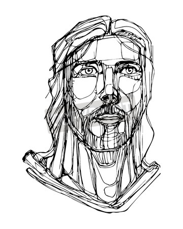 360x450 Drawn Face Jesus