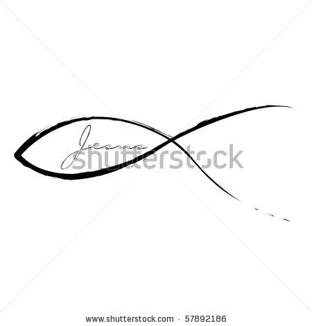 450x470 Jesus Symbols Fish Christianity God Religion Stock Vector 57892186