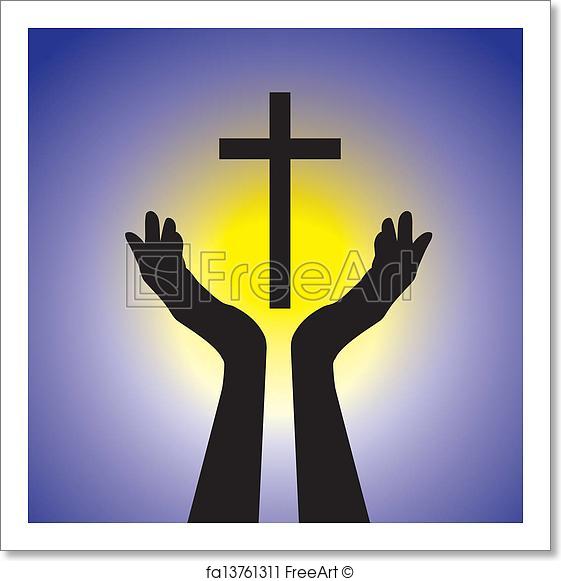 561x581 Free Art Print Of Person Showing Faith In Lord By Holding Holy