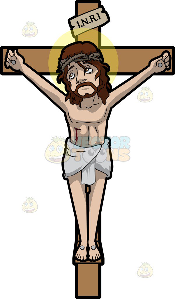 601x1024 Jesus Nailed On The Cross Clipart By Vector Toons