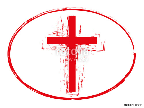 500x375 Red Jesus Cross Symbol Grunge Style Stock Image And Royalty Free
