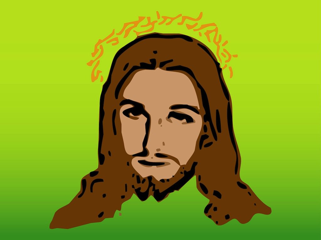 1024x768 Jesus Vector Portrait Vector Art Amp Graphics