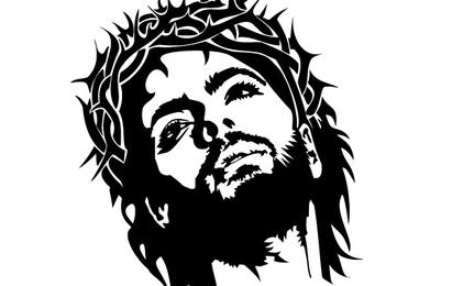 411x260 Jesus Free Vector Images Illustration, Christ Face, Cross