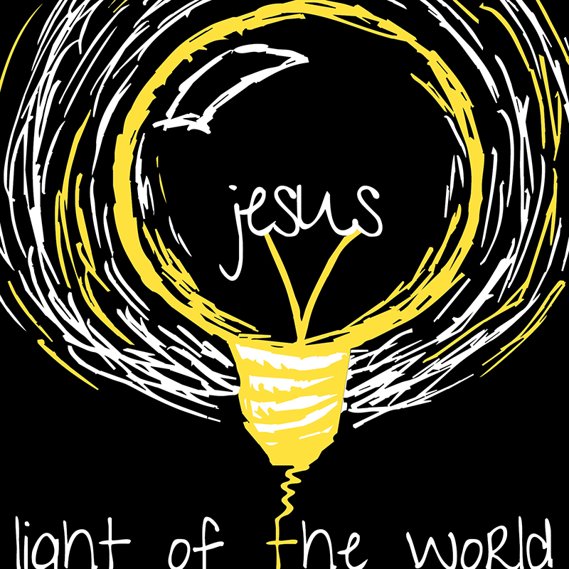 800x800 Jesus Light Of The World Hand Drawn Vector Art