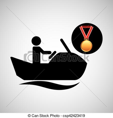 450x470 Jet Ski Medal Sport Extreme Graphic Vector Illustration Eps 10.