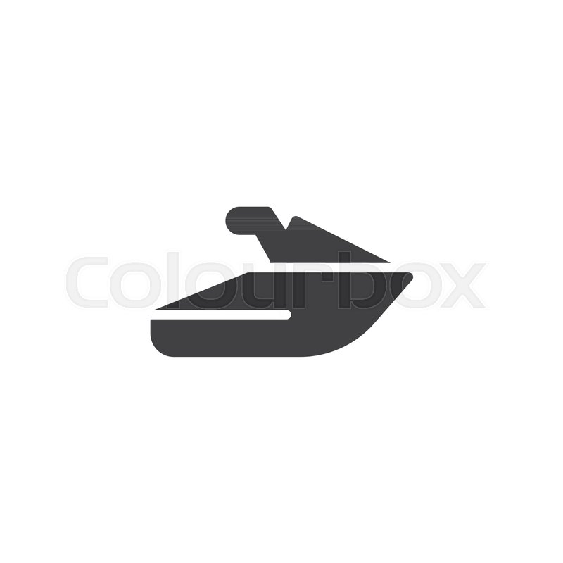 800x800 Jet Ski Vector Icon. Filled Flat Sign For Mobile Concept And Web