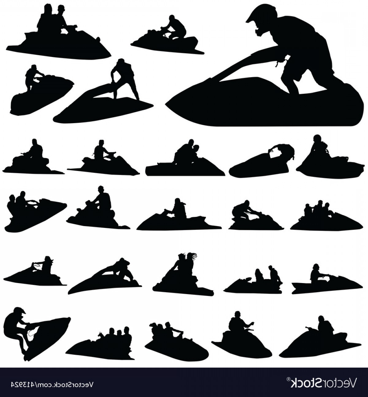 1200x1296 Set Of Jet Ski Vector Lazttweet