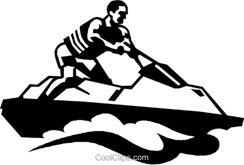 480x326 Man On A Jet Ski Royalty Free Vector Clip Art Illustration