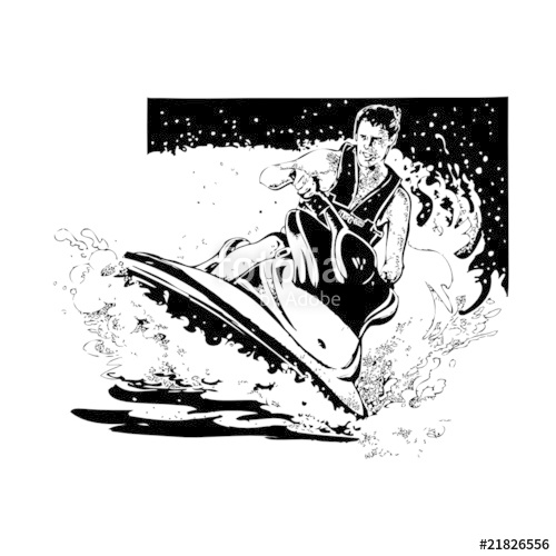 500x500 Moto Des Mers, Jetski, Illustration Stock Image And Royalty Free