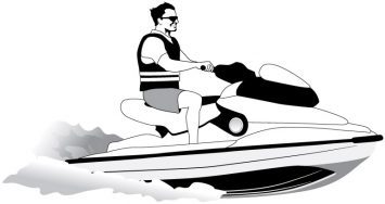 355x188 Jet Ski Black And White Vectorspirit Graphix Spirit Graphix