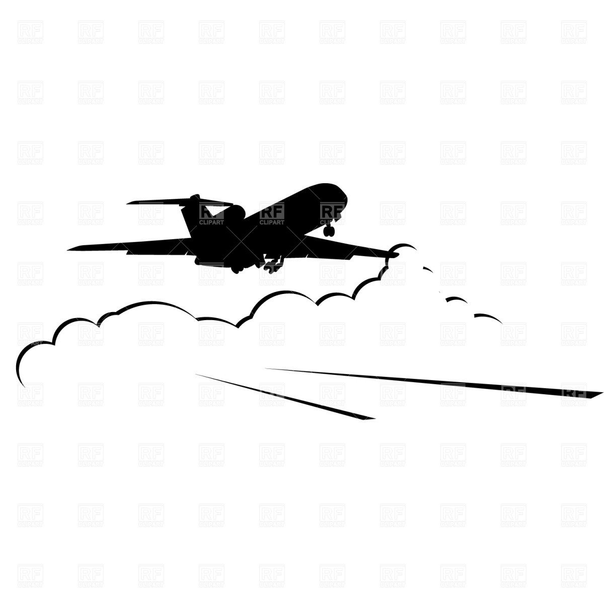 1200x1200 Jet Airplane Landing Vector Image Vector Artwork Of