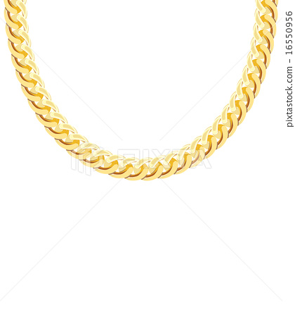 420x450 Gold Chain Jewelry. Vector Illustration