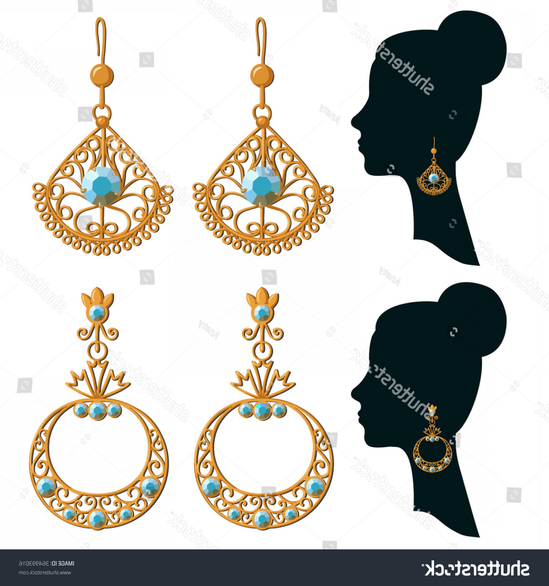 1800x1920 Vector Women Silhouettes With Jewelry Lazttweet