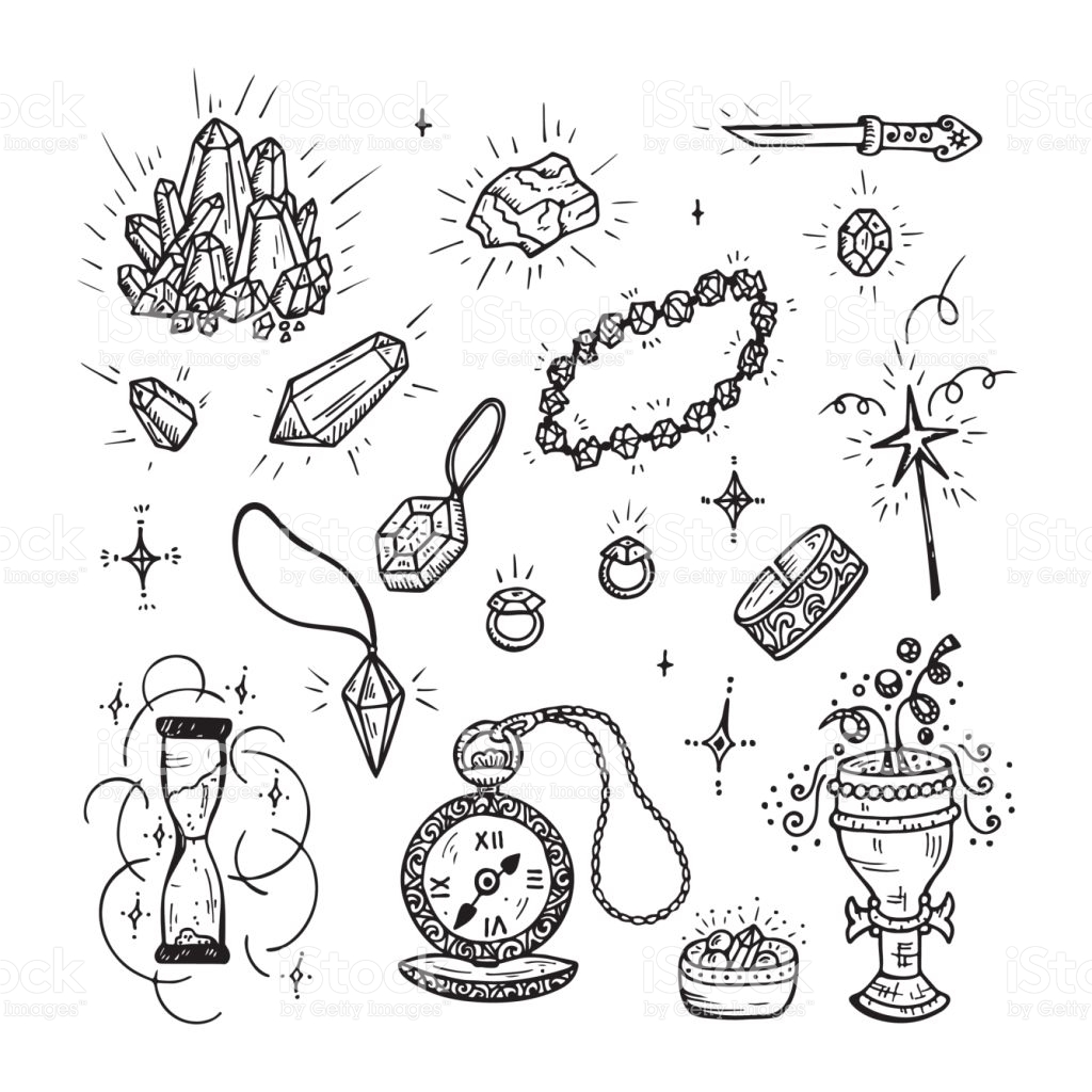 1024x1024 Drawn Jewelry Vector