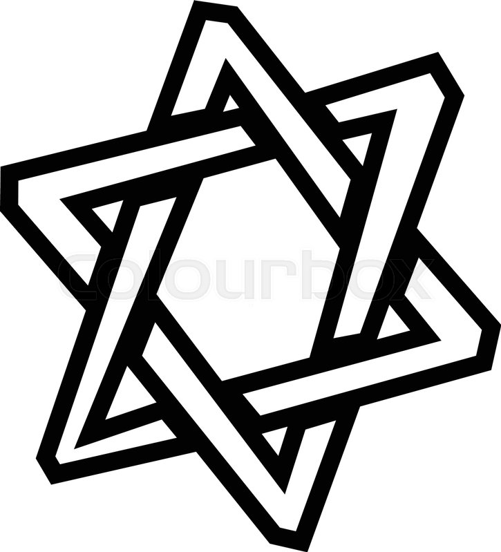 725x799 Jewish Star Of David Six Pointed Star Stock Vector Colourbox