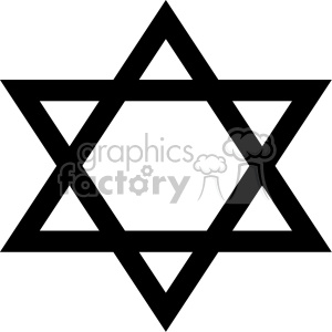 300x300 Royalty Free Jewish Star Of David Flat Vector Art 400584 Vector