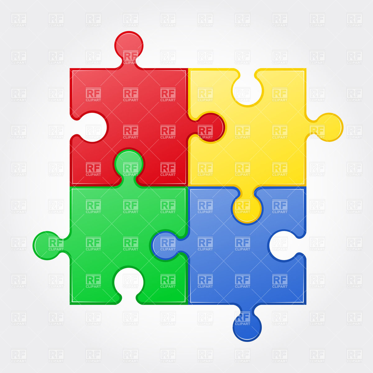 1200x1200 Colour Square Jigsaw Puzzle Elements Vector Image Vector Artwork