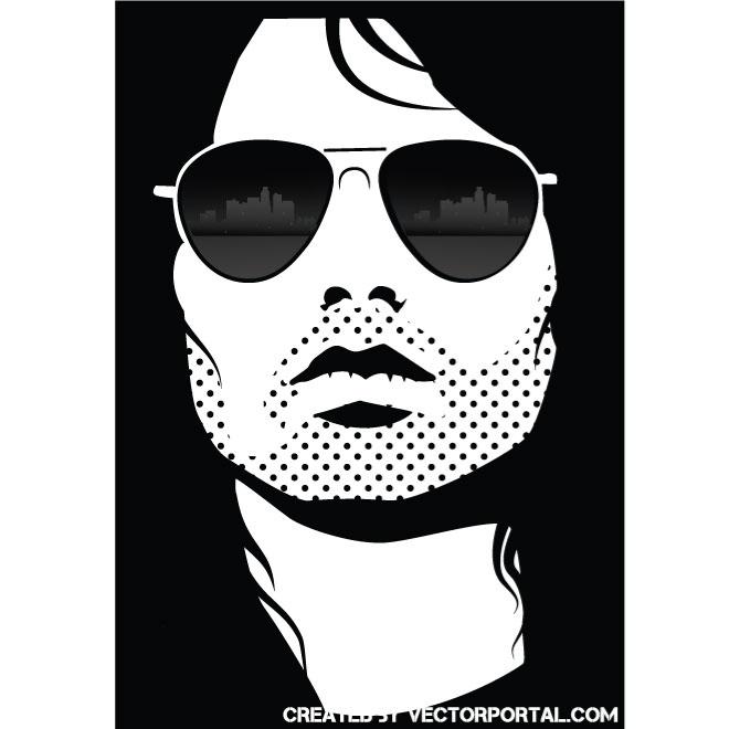 660x660 Musician Jim Morrison Vector Image