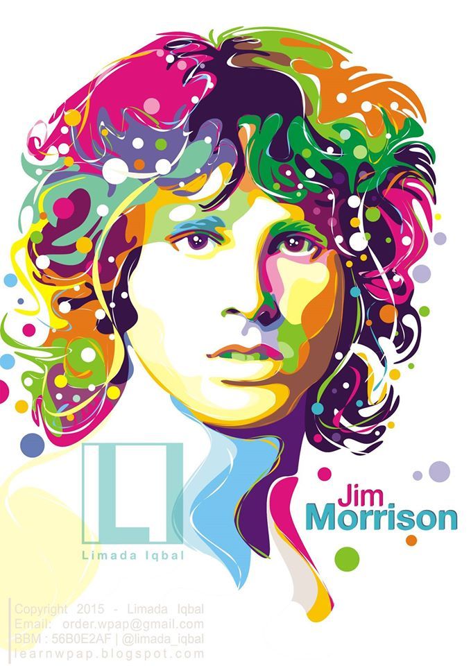 679x960 Vector Portrait Of Jim Morrison By Limada Iqbal