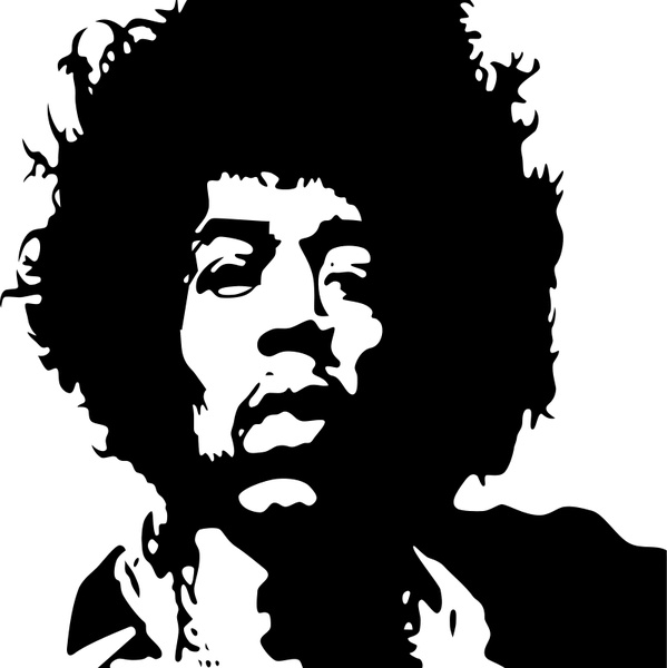 599x600 Jimi Hendrix Free Vector In Open Office Drawing Svg ( .svg